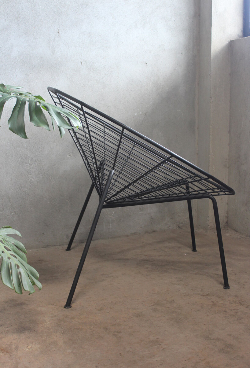 namit khanna was inpsired by the spider for this minimal black iron chair 