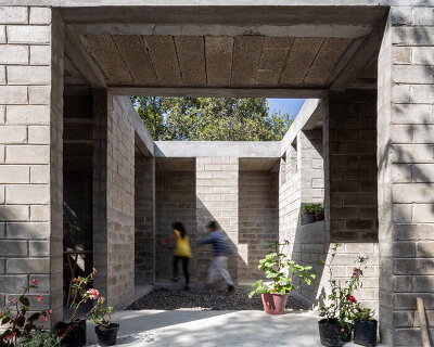 palma designs a house with a courtyard as part of earthquake reconstruction in mexico