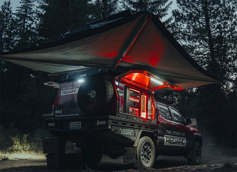 redarc introduces its toyota tacoma off-grid adventure camper