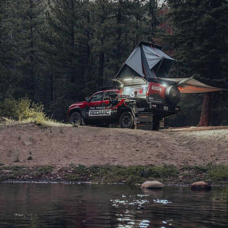 redarc introduces its toyota tacoma off-grid adventure camper