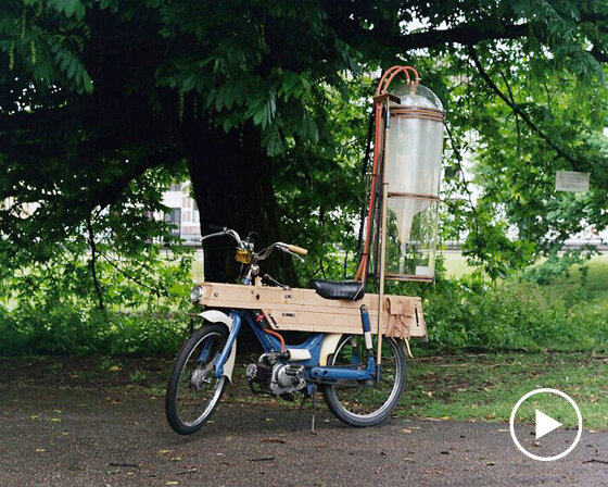 dutch engineer develops motorcycle running on methane recovered from swamps