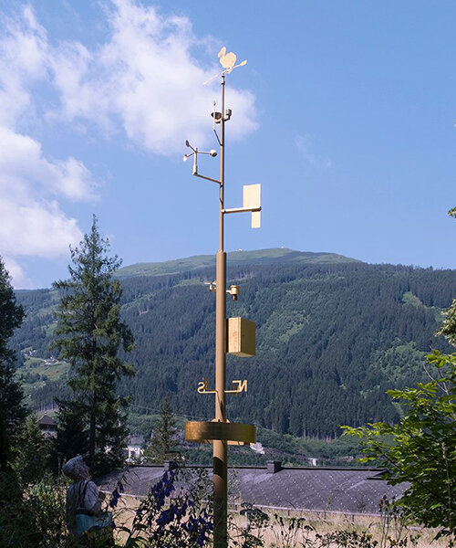 weather station covered in 23-carat gold highlights the importance of the climate crisis