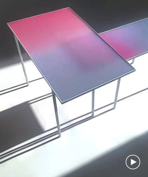 color changing tables by susannah feiler react to your movements