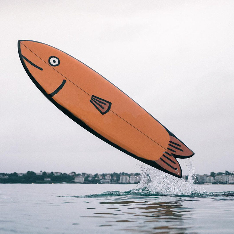 these hand-painted sea animal surfboards by jean jullien will bring out your inner child