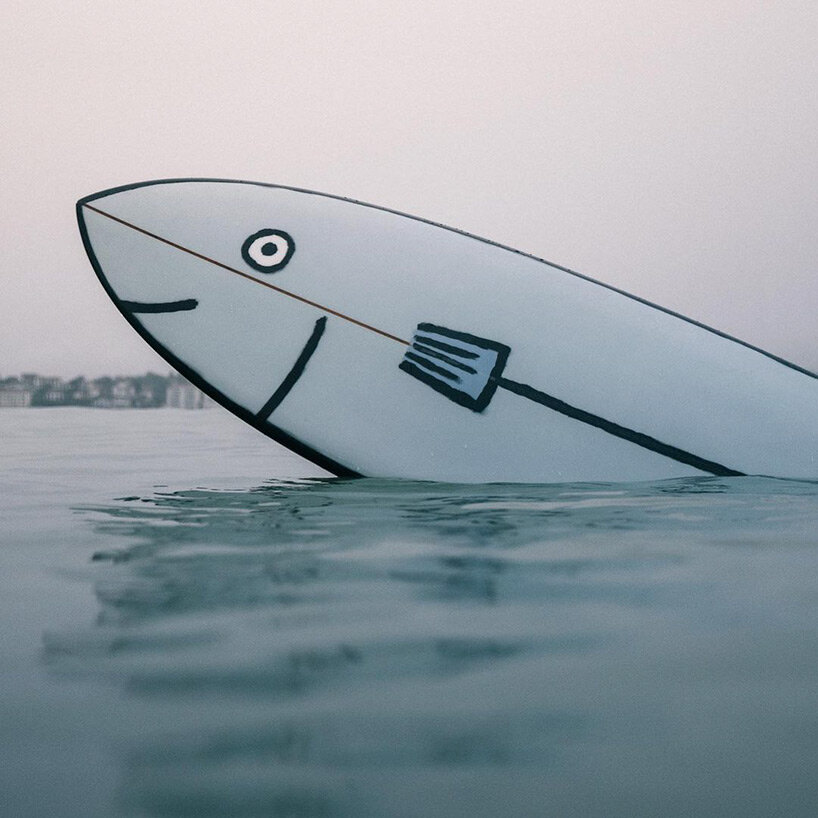 these hand-painted sea animal surfboards by jean jullien will bring out your inner child