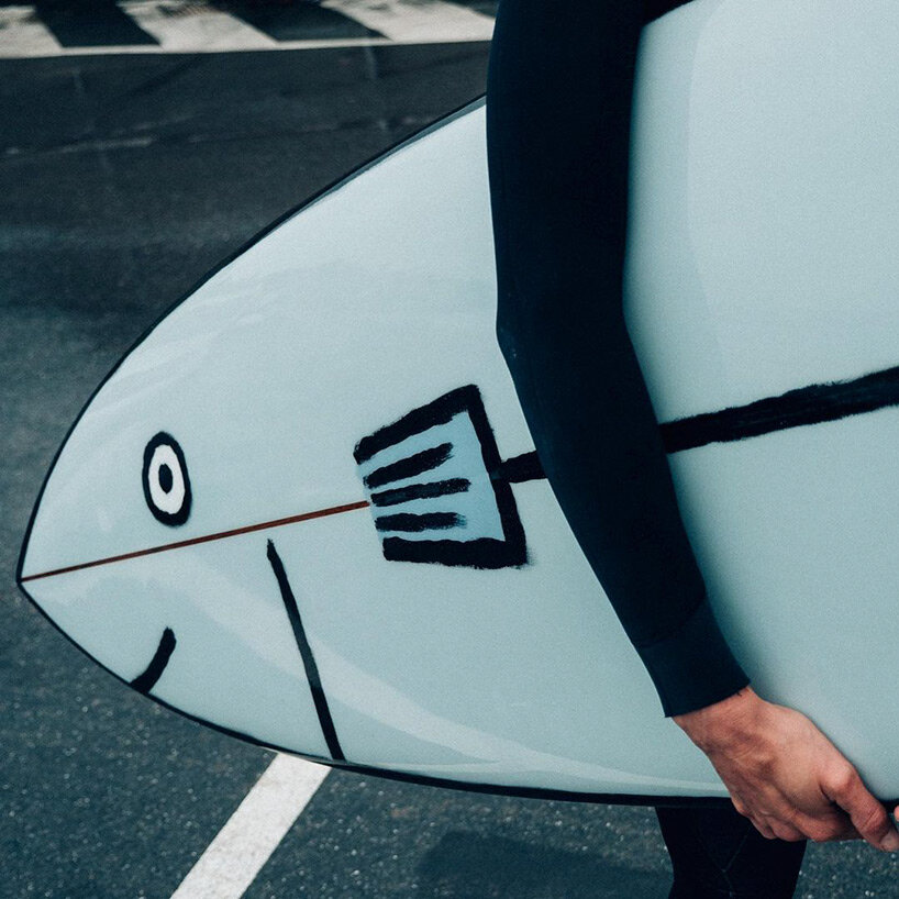 these hand-painted sea animal surfboards by jean jullien will bring out your inner child
