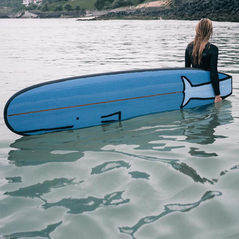 these hand-painted sea animal surfboards by jean jullien will bring out your inner child