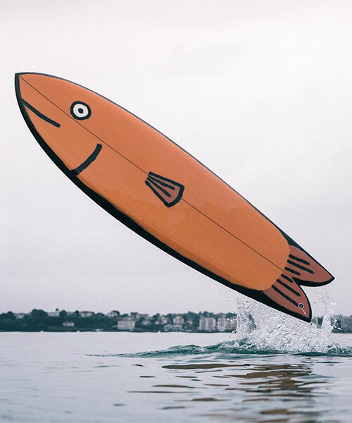 these hand-painted sea animal surfboards by jean jullien will bring out your inner child