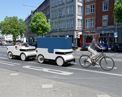 trailerduck is a self-powered trailer that can handle a payload of up to 300 kg