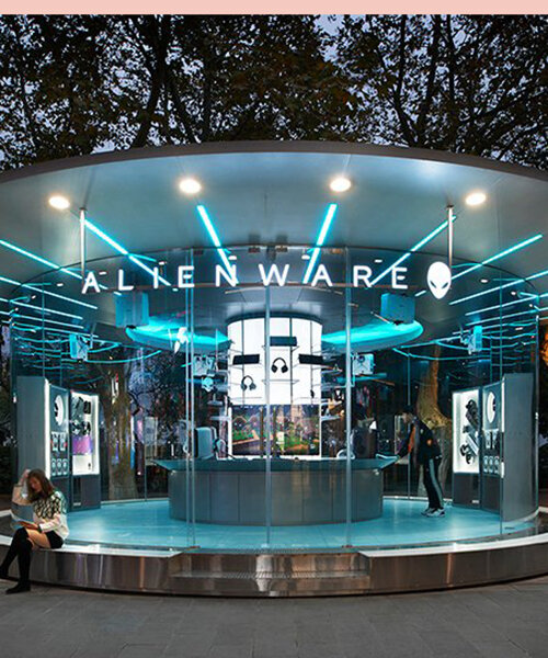 UFO-shaped roof tops glazed 'alienware pop-up store' in hangzhou, china
