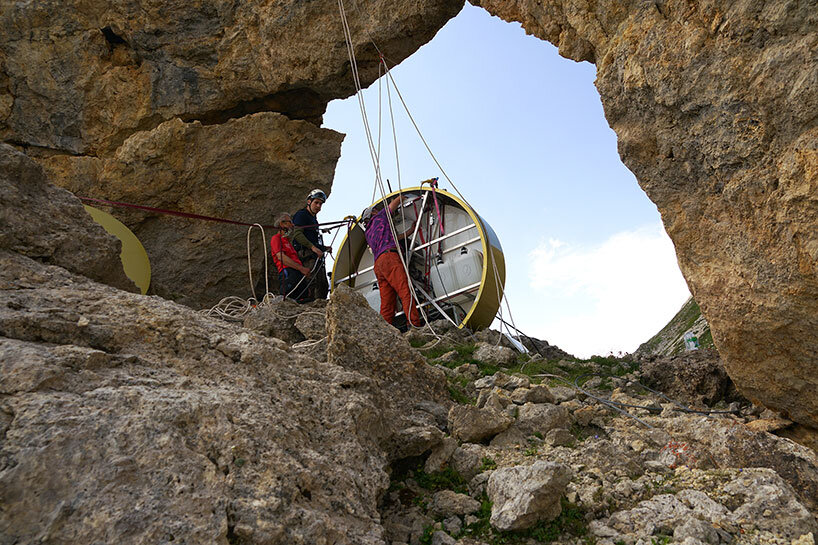 time literally slows down in the swiss hills with GÆG's clock installation