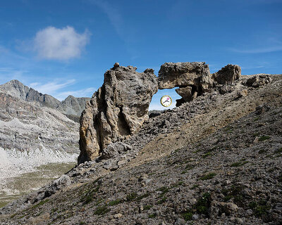 time literally slows down in the swiss hills with GÆG's clock installation