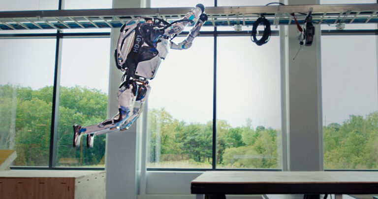 watch boston dynamics' most advanced humanoid atlas robot in action