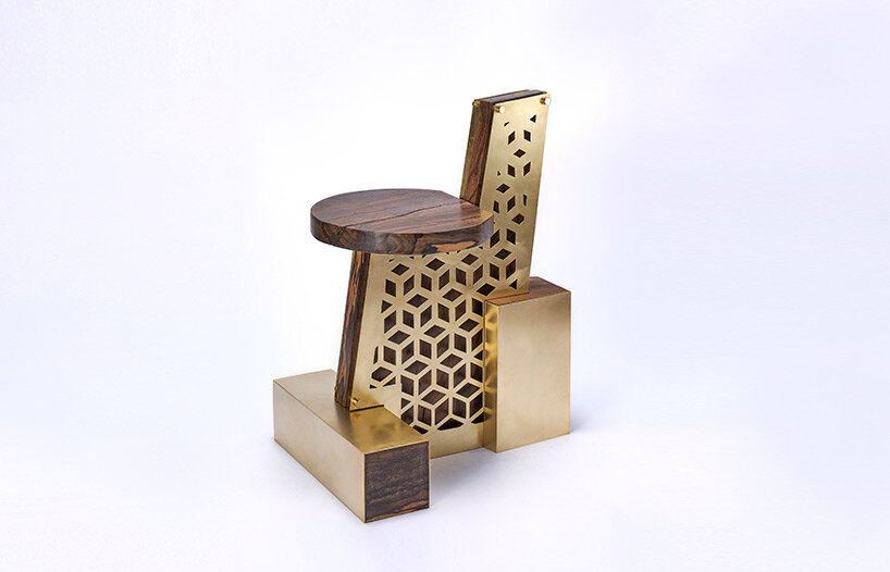 'wind memory' chair by yunshik shim promotes harmony between eastern + western worlds