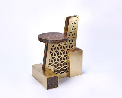 'wind memory' chair by yunshik shim promotes harmony between eastern + western worlds