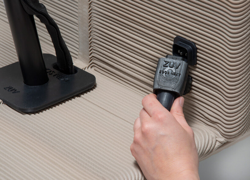 ZUV is an electric tricycle with a 3D printed chassis made from recycled plastic