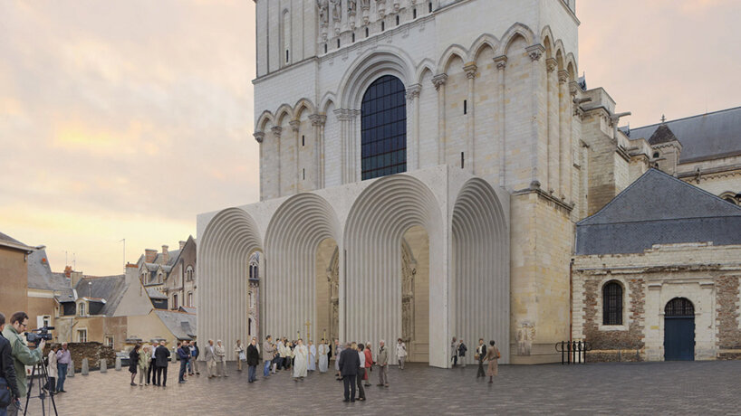 kengo kuma to preserve historic cathedral in angers, france with contemporary intervention