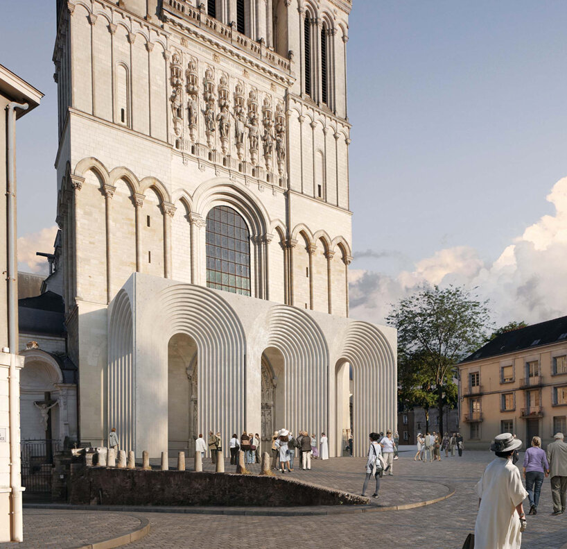 kengo kuma to preserve historic cathedral in angers, france with contemporary intervention