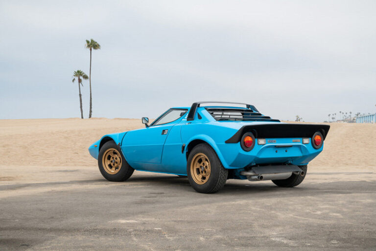 a 1975 lancia stratos HF stradale by bertone is up for auction