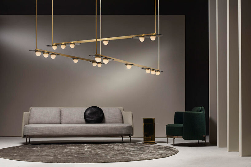 modulo's textured bubbled glass is uniquely kiln casted for CTO LIGHTING