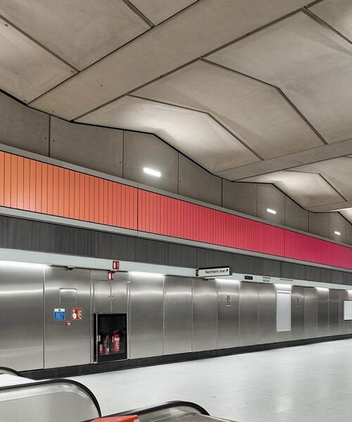 real sunset colors make up alexandre da cunha's kinetic artwork for london's underground