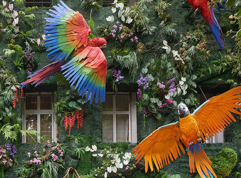 annabel's rainforest façade takes over mayfair in london