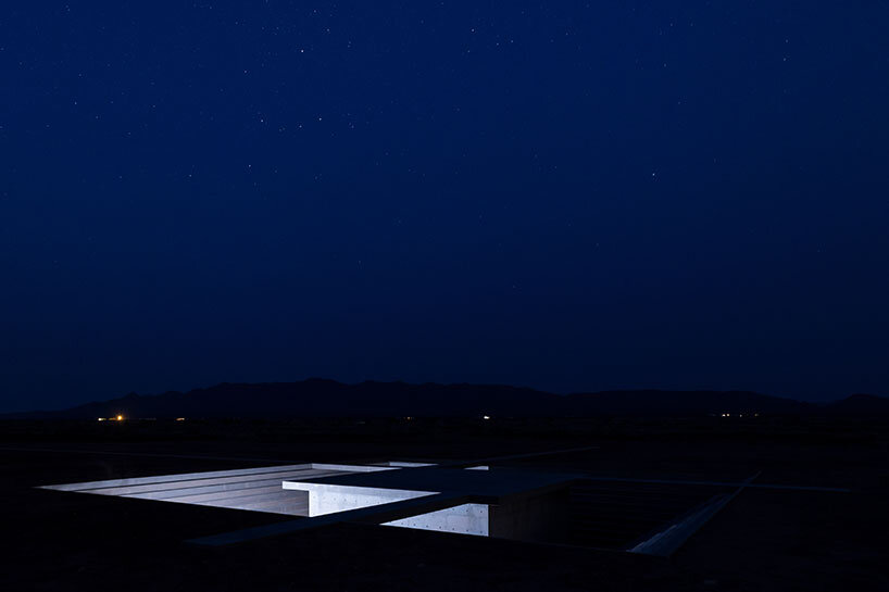 atelier david telerman carves 'mcneal 020,' a stepped pyramid descending into the desert