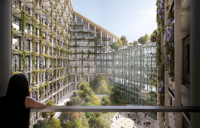 bjarke ingels group begins construction on sagging citywave building in milan