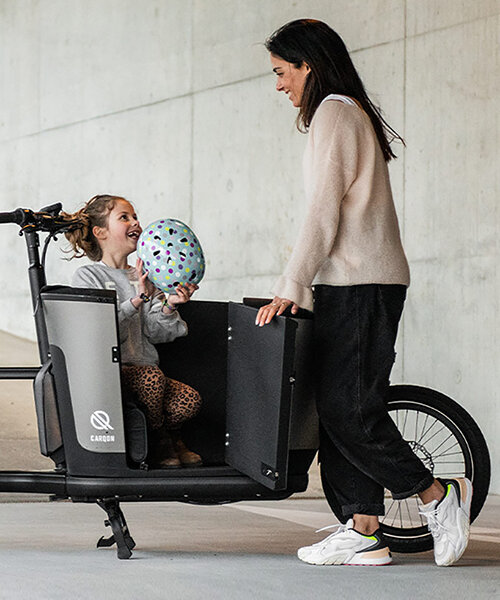 meet the first electric cargo family bike with an integrated children's door