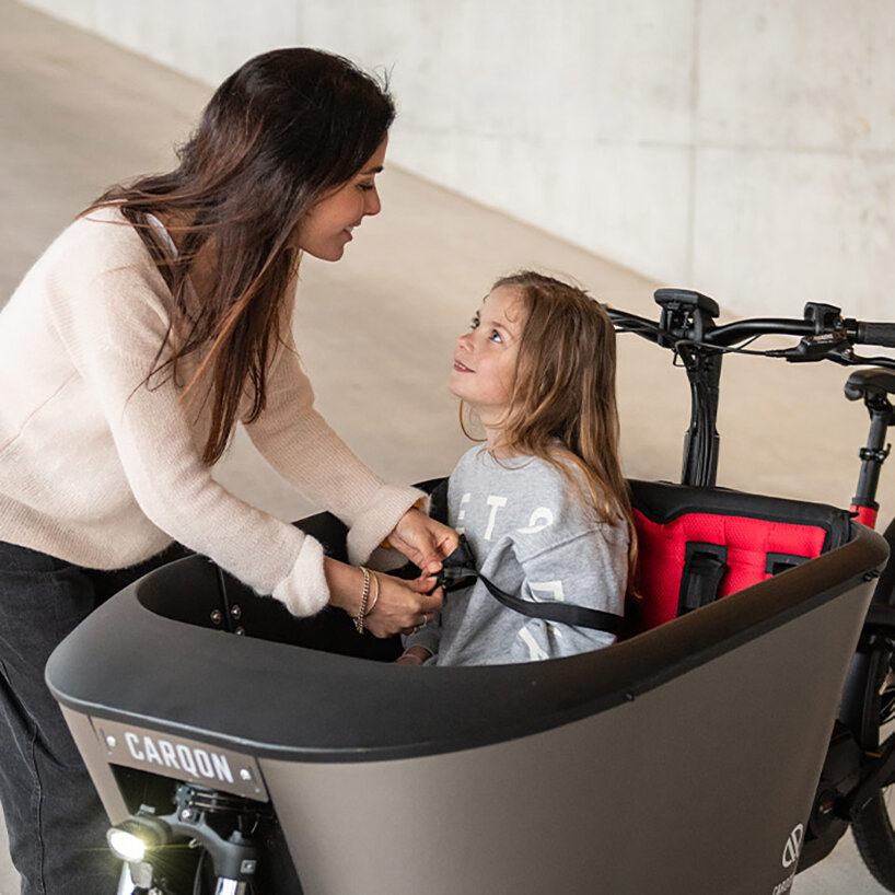 meet the first electric cargo family bike with an integrated children's door