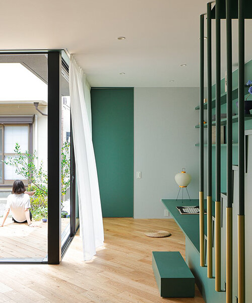 'goro goro' space invites the family to interact and rest within casa eri in japan