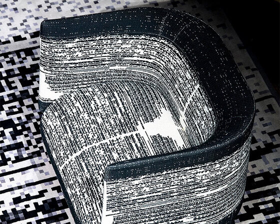 sit down in a cloud of pixels with new furniture series by miguel chevalier and A+A cooren