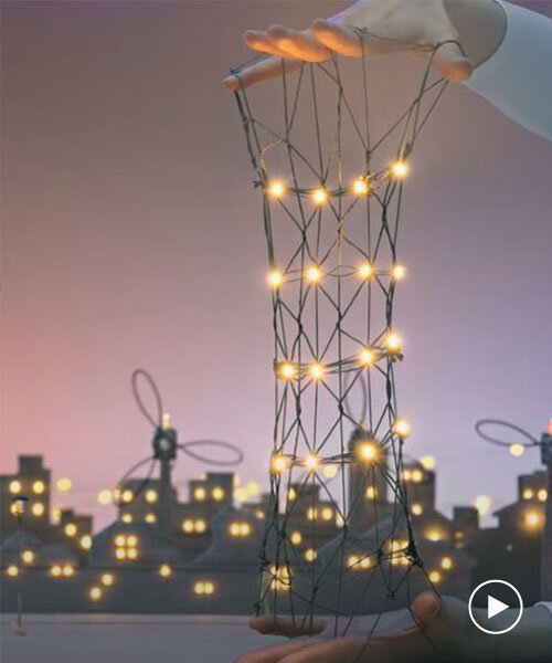japanese ad 'connecting thoughts' lights up twinkling stitched figures