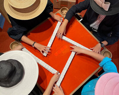 EDIT MAHJONG is a 100% biodegradable set made from fashion waste