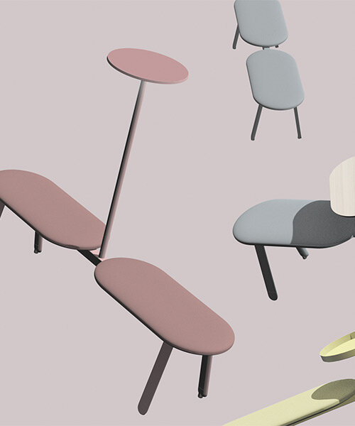 'haven' social table collection by mike & maaike brings people together purposefully