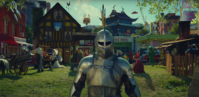 a hapless knight, a helpful lifeguard & an adorable bear star in new LEGO 'rebuild the world' ad
