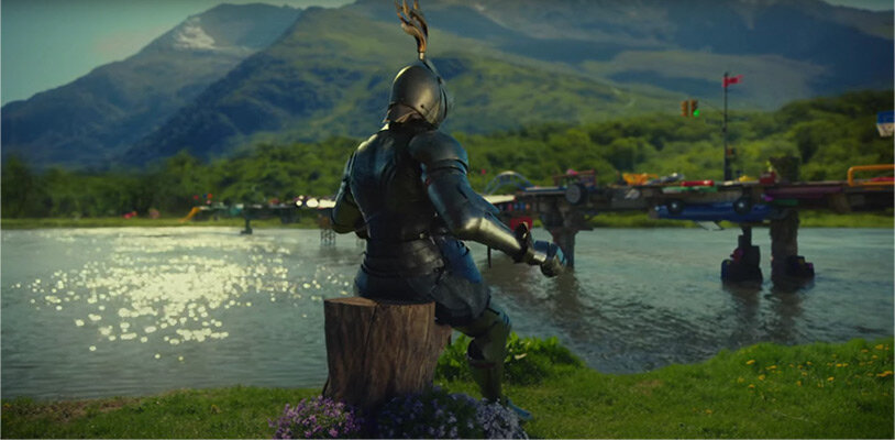 a hapless knight, a helpful lifeguard & an adorable bear star in new LEGO 'rebuild the world' ad