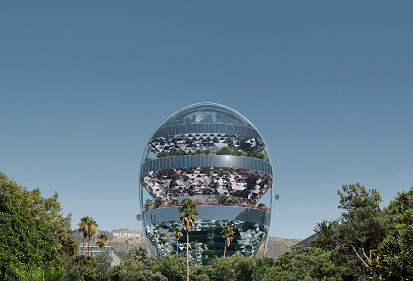 MAD architects unveils shining 'star' office high-rise in the heart of hollywood