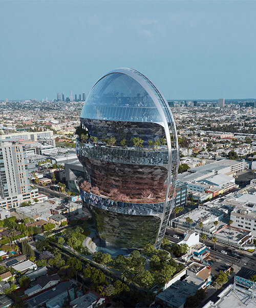 MAD architects unveils shining 'star' office high-rise in the heart of hollywood