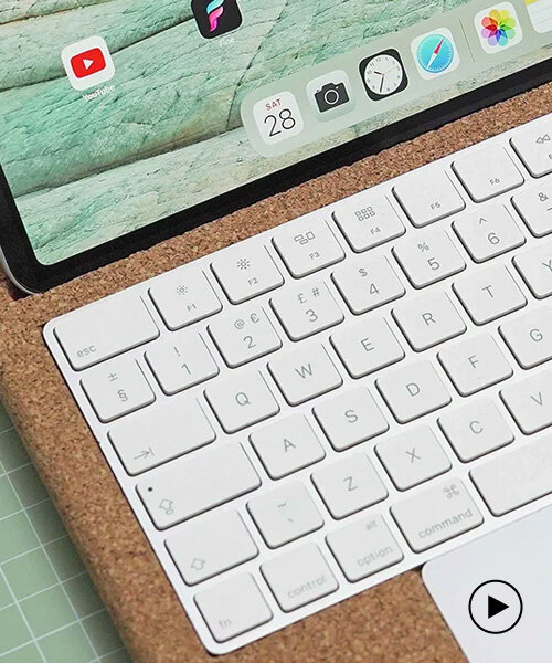 turn your iPad into an eco-friendly workstation with the MAJEE cork dock