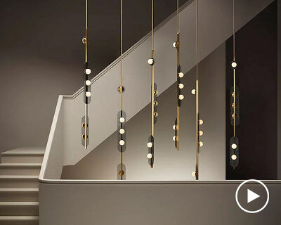 modulo's textured bubbled glass is uniquely kiln casted for CTO LIGHTING