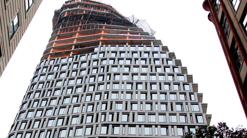 twisting 'olympia' tower takes shape along brooklyn's industrial waterfront