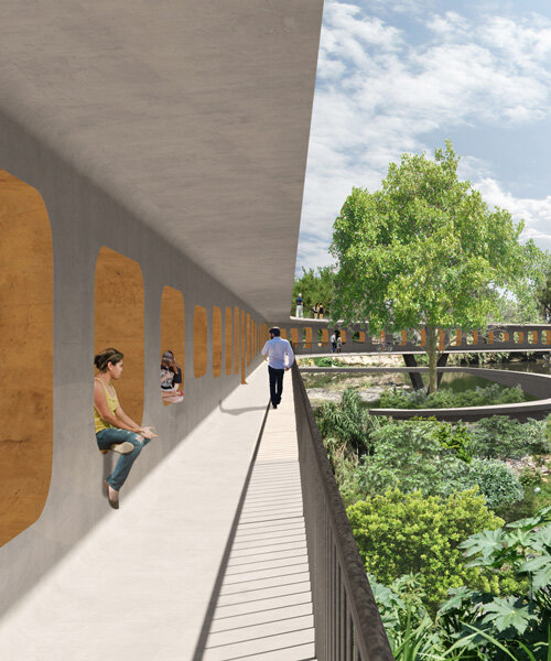OMA reveals mexico bridge design 'akin to a large I-beam'