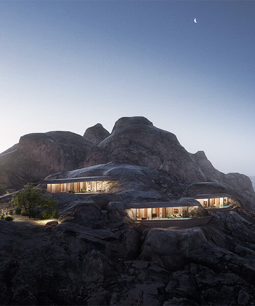 oppenheim architecture breaks ground on desert rock resort in the mountains of saudi arabia