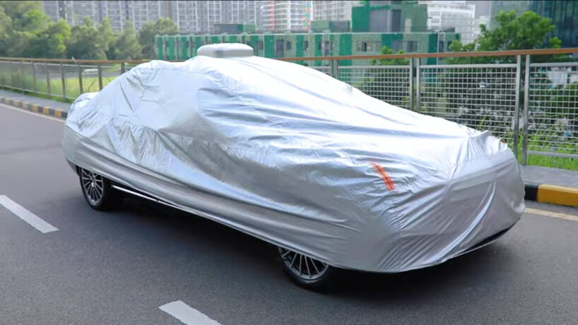 vinoya is an automatic car cover that deploys in just 30 seconds
