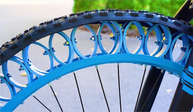 You Can Make Your Own Set Of Airless Bike Tires Using PVC Pipes, Bolts ...