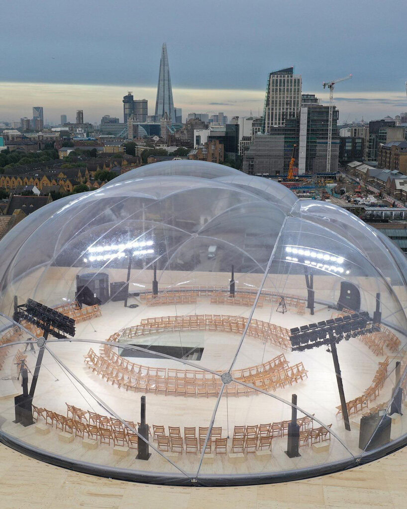 smiljan radic travels cloud-like dome to alexander mcqueen show in east london