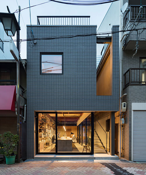 atelier house in ohiraki blurs the boundaries between work and life