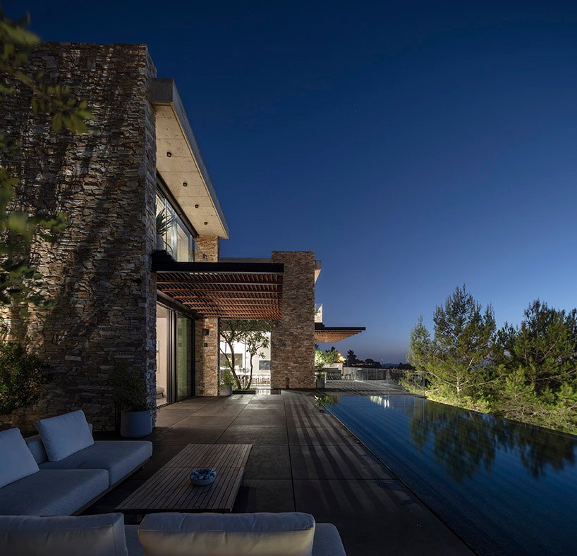 dana oberson architects completes contemporary stone villa in israel