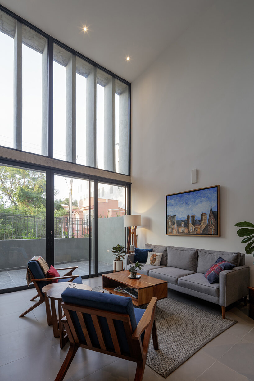 em-estudio shades its 'RD 1766' apartments in guadalajara with a ribbed facade